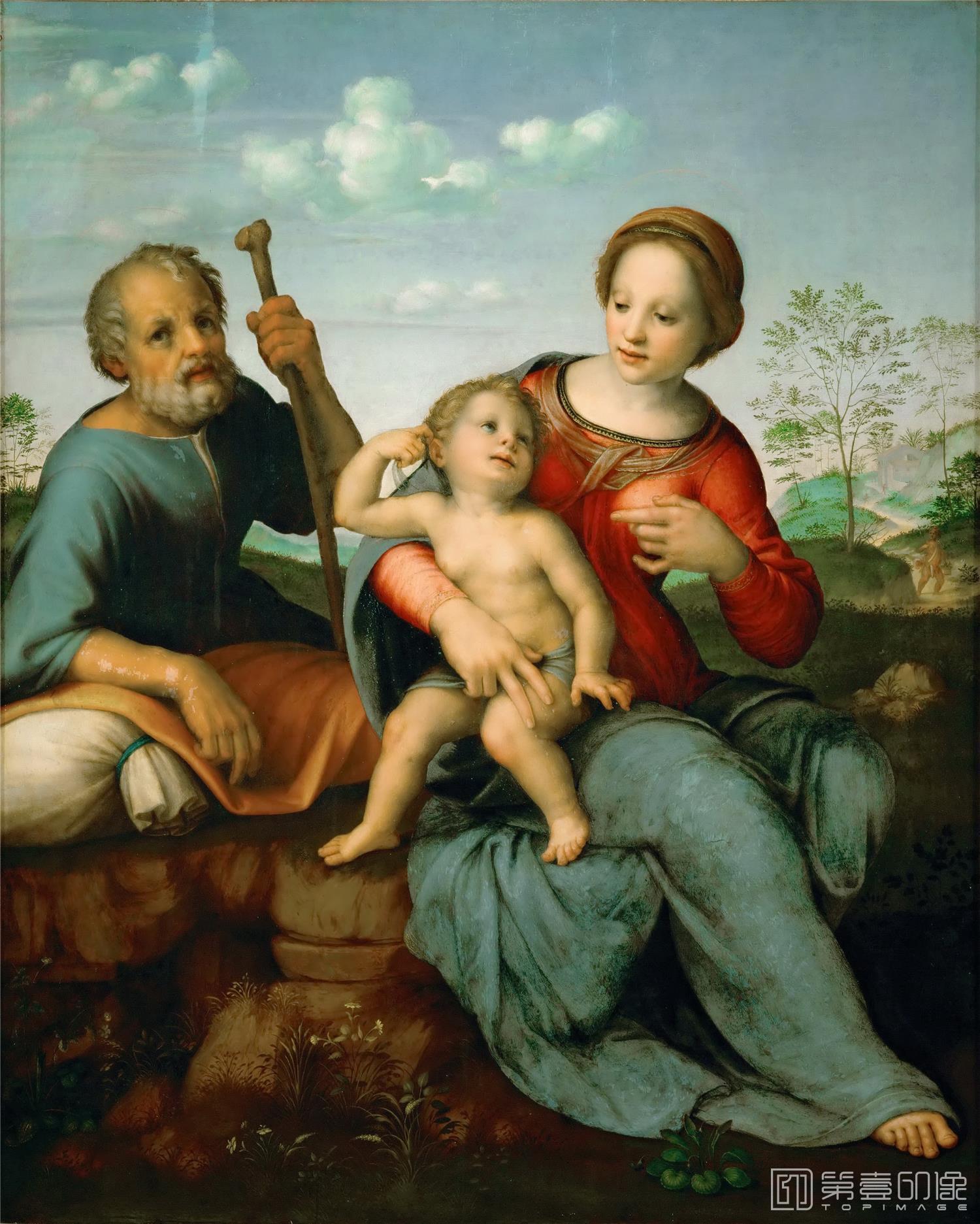 油画-奥地利维也纳艺术史博物馆-Franciabigio Holy Family-252